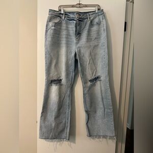 Size 14 Arula Distressed Light Blue Women's Jeans